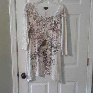Bird print tunic